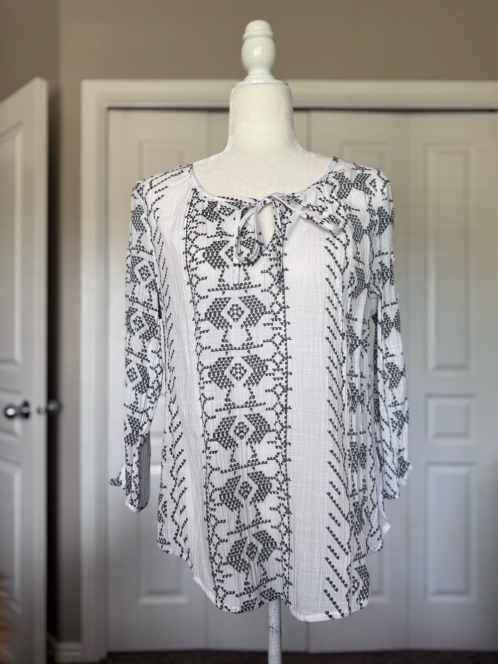 Fred David Peasant Blouse w/ Open Sleeves size Large